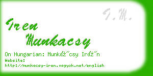 iren munkacsy business card